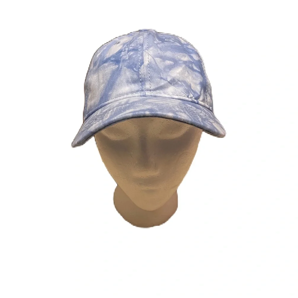 Charlie Paige Women's Light Blue White Tie Dye Adjustable Hat Cap Gym Workout